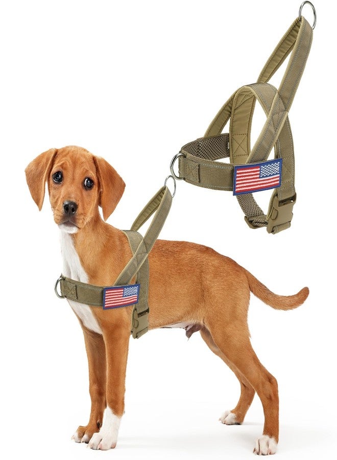 BINGPET No Pull Dog Harness with Two Patches and Soft Handle,Reflective Adjustable Easy Walk Dog Harness for Small Medium Large Dogs,Quick Fit & Escape Proof for Outdoor Walking Training(Yellow,S) - Image 1